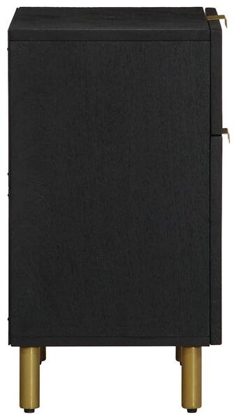 Fekete szerelt fa éjjeliszekrény 50 x 33 x 60 cm