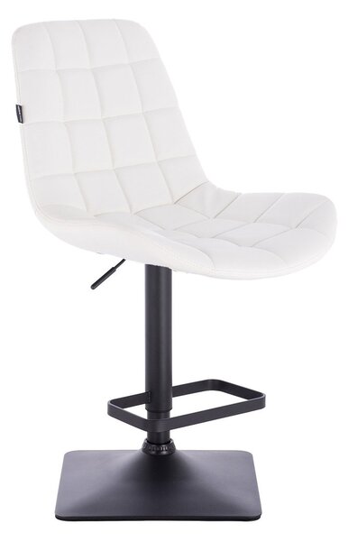 HR590KW Fehér modern műbőr szék fekete lábbal