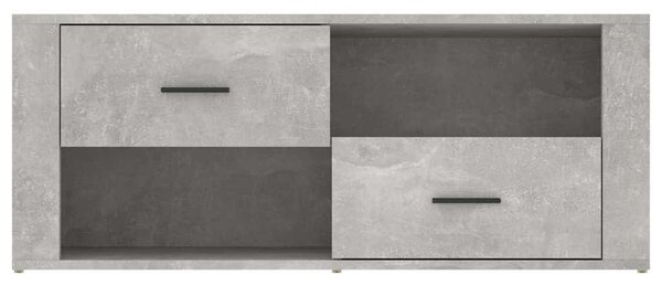 Betonszürke szerelt fa TV-szekrény 100x35x40 cm