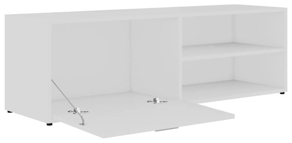 Fehér szerelt fa TV-szekrény 120 x 34 x 37 cm