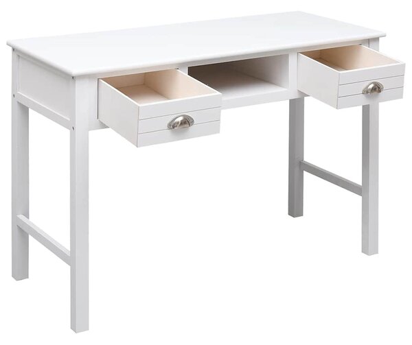 Fehér tömör császárfa íróasztal 108 x 45 x 76 cm