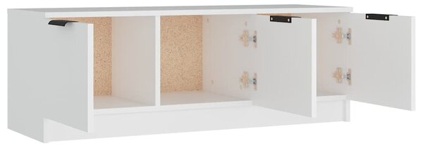 Fehér szerelt fa TV-szekrény 102 x 35 x 36,5 cm