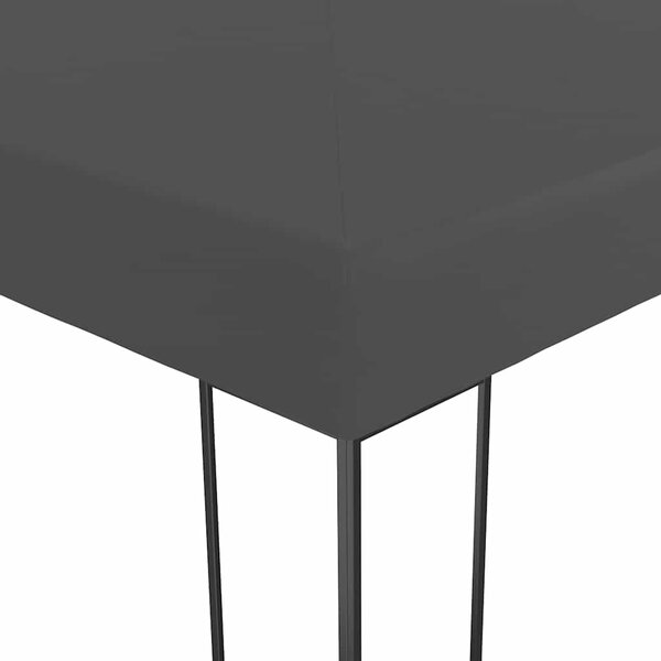 Antracitszürke pavilon LED fényfüzérrel 3 x 4 m