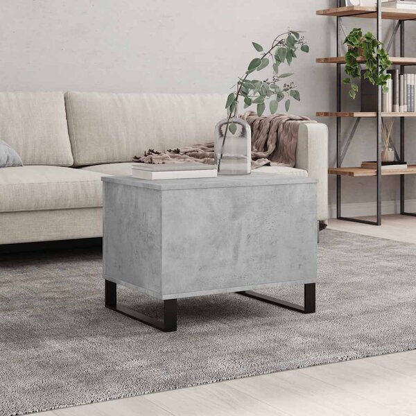 Betonszürke szerelt fa dohányzóasztal 60 x 44,5 x 45 cm