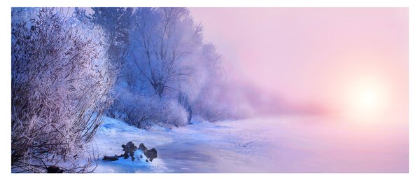 Kép - Befagyott folyó (120x50 cm)