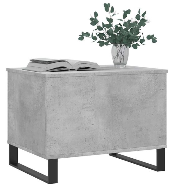 Betonszürke szerelt fa dohányzóasztal 60 x 44,5 x 45 cm