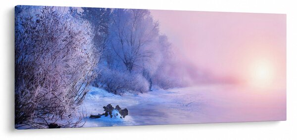 Kép - Befagyott folyó (120x50 cm)