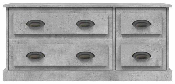 Betonszürke szerelt fa TV-szekrény 100 x 35,5 x 45 cm