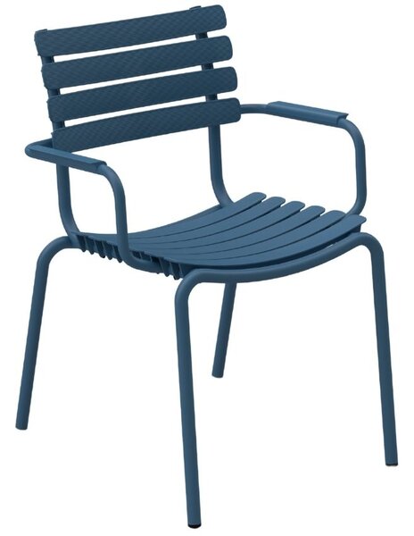 Kék műanyag kerti szék HOUE ReClips karfával