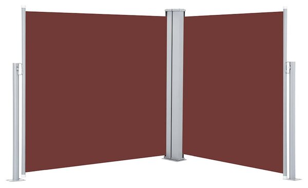 Barna behúzható oldalsó napellenző 100 x 600 cm