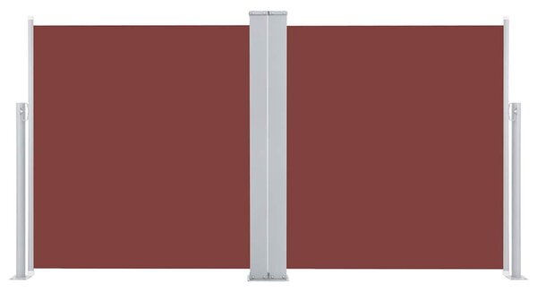 Barna behúzható oldalsó napellenző 100 x 600 cm