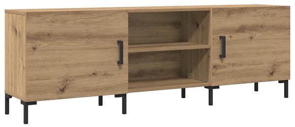 Kézműves tölgy színű szerelt fa TV-szekrény 150 x 30 x 50 cm