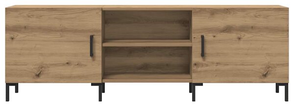 Kézműves tölgy színű szerelt fa TV-szekrény 150 x 30 x 50 cm