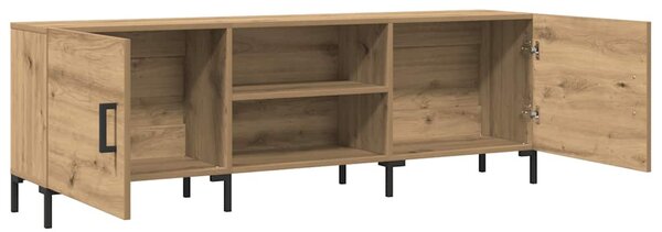 Kézműves tölgy színű szerelt fa TV-szekrény 150 x 30 x 50 cm