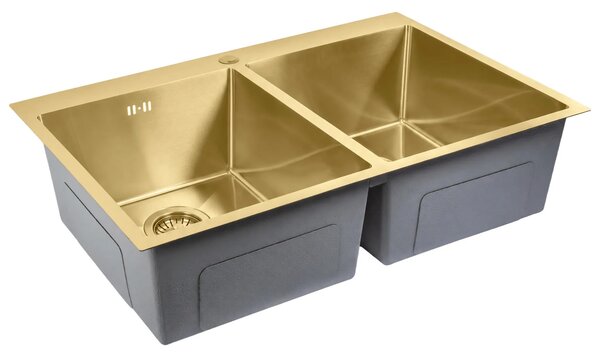 Acél mosogatótálca Joel BRUSH GOLD