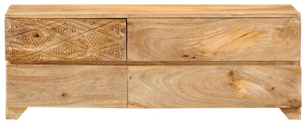 Tömör mangófa TV-szekrény 110 x 30 x 40 cm
