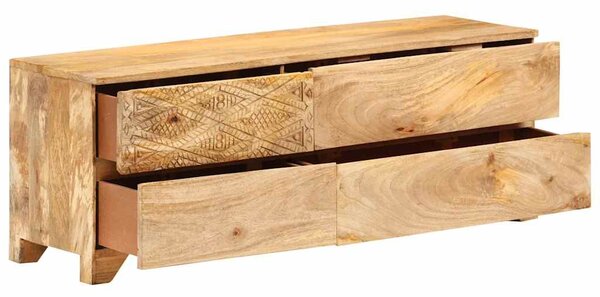 Tömör mangófa TV-szekrény 110 x 30 x 40 cm