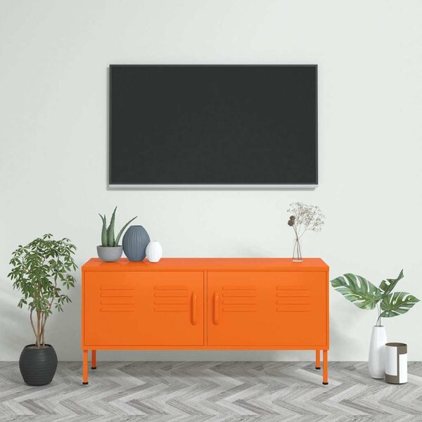 Narancssárga acél TV-szekrény 105 x 35 x 50 cm