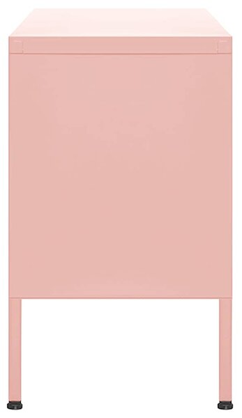 Rózsaszín acél TV-szekrény 105 x 35 x 50 cm