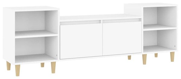 Fehér szerelt fa TV-szekrény 160 x 35 x 55 cm