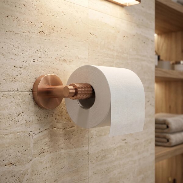 Falra szerelhető wc papír tartó 29105 Riwon Brush Copper