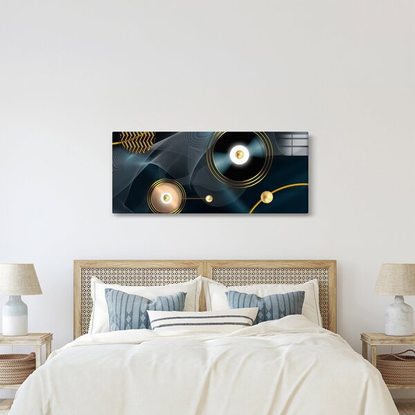 Kép - Arany körök (120x50 cm)