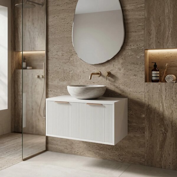 Mosdószekrény Rea Core 80cm White