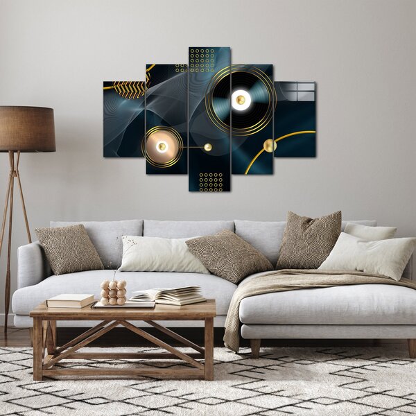 Kép - Arany körök (150x105 cm)