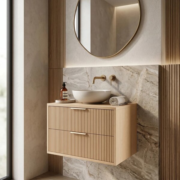 Mosdószekrény Rea Mono 60cm Beige