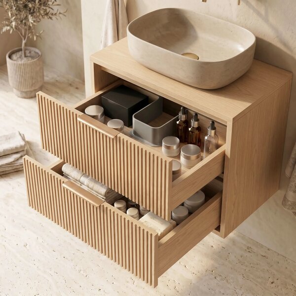 Mosdószekrény Rea Mono 60cm Beige