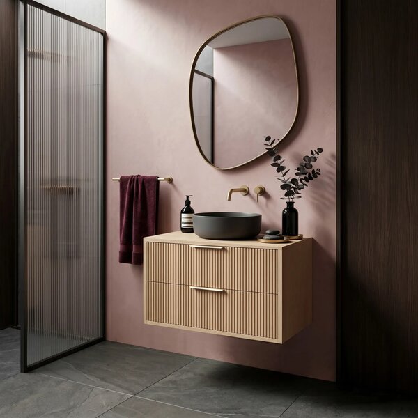 Mosdószekrény Rea Mono 80cm Beige