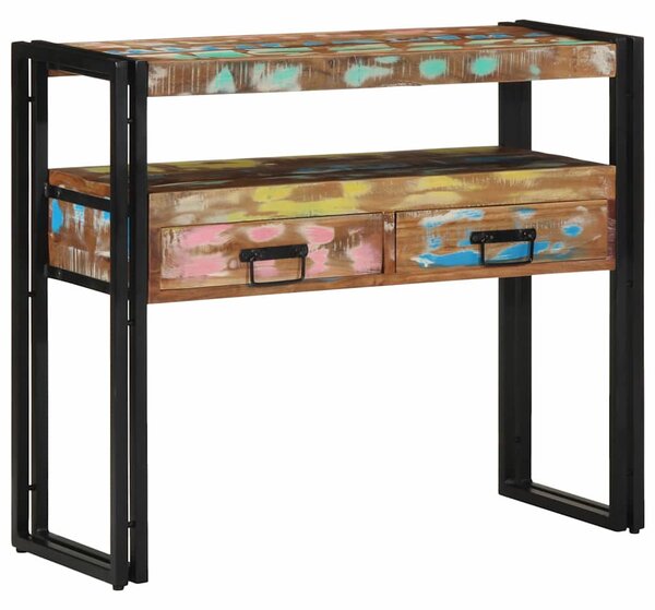 Konzolasztal 90 x 33 x 75 cm Szilárd Újrahasznosított Fa