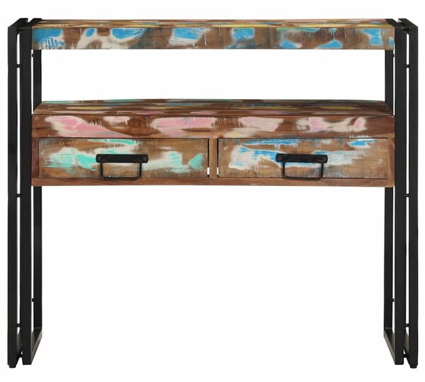 Konzolasztal 90 x 33 x 75 cm Szilárd Újrahasznosított Fa