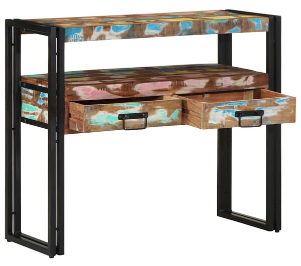 Konzolasztal 90 x 33 x 75 cm Szilárd Újrahasznosított Fa