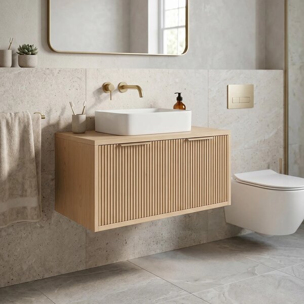 Mosdószekrény Rea Core 80cm Beige