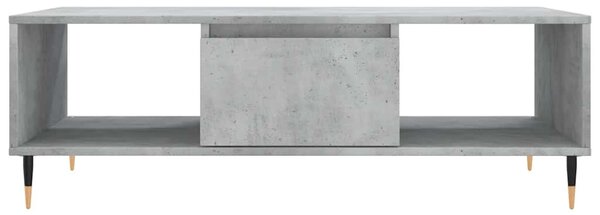 Betonszürke szerelt fa dohányzóasztal 104 x 60 x 35 cm