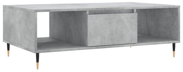 Betonszürke szerelt fa dohányzóasztal 104 x 60 x 35 cm
