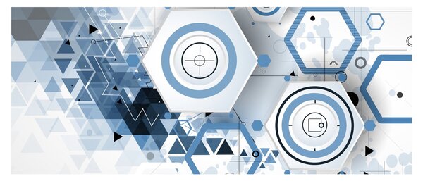 Kép - Geometriai absztrakció (120x50 cm)
