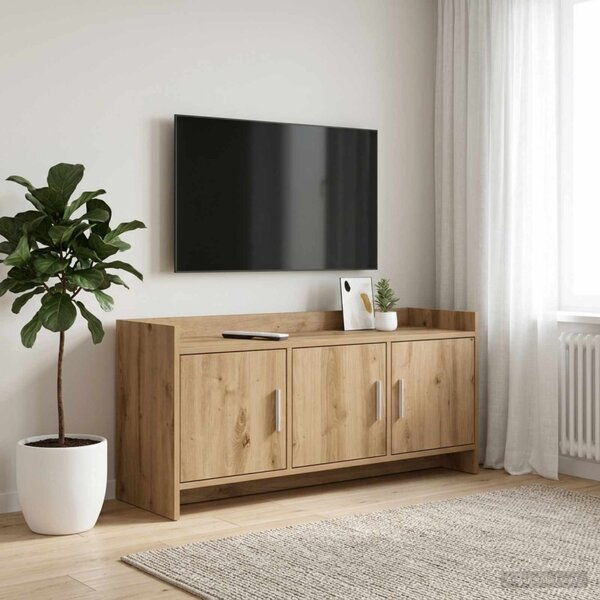 TV szekrény 102 x 33 x 47 cm Kézműves Tölgy Szerelt Fa