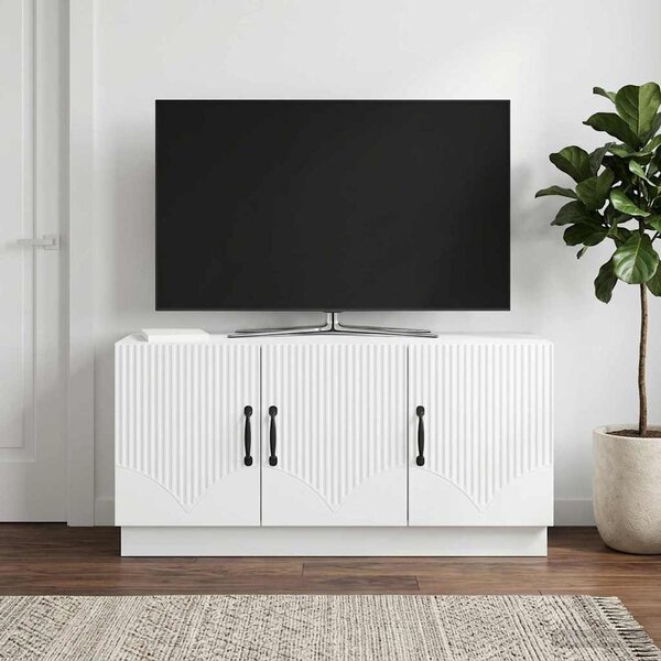 TV szekrény Fehér 99 x 34,5 x 47 cm Szerelt Fa
