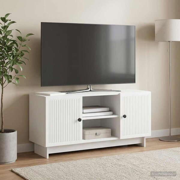 TV szekrény 102 x 34,5 x 50 cm Fehér Szerelt Fa