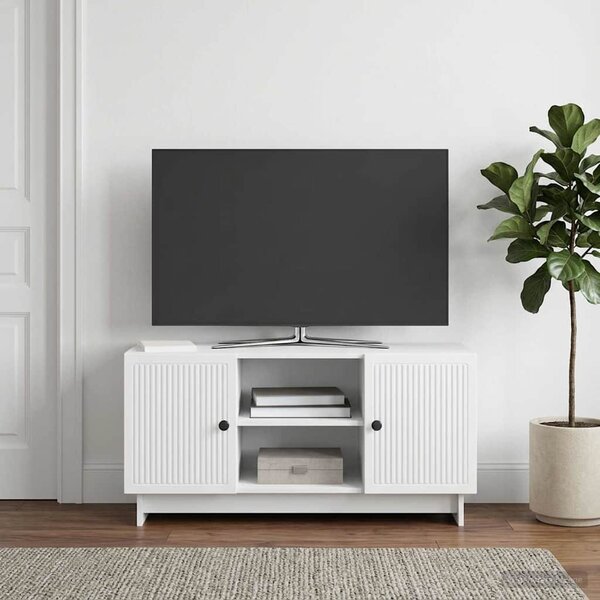 TV szekrény 102 x 34,5 x 50 cm Fehér Szerelt Fa