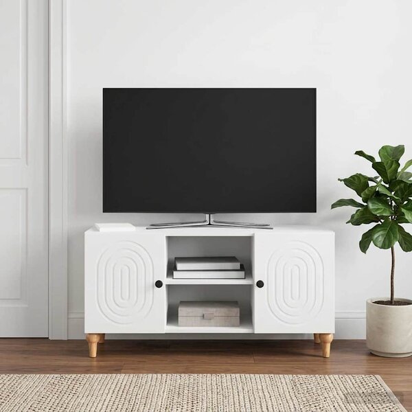 TV szekrény Fehér 102 x 34,5 x 50 cm Szerelt Fa