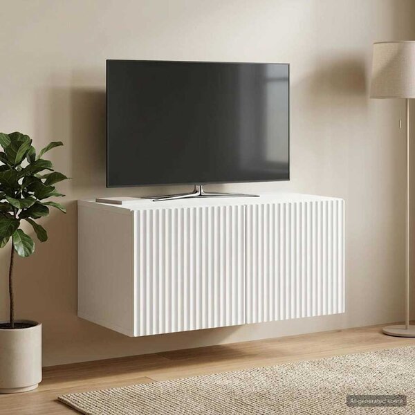Fali TV szekrény Fehér 59,5 x 41 x 30 cm Szerelt Fa