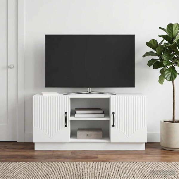 TV szekrény Fehér 102 x 34,5 x 47 cm Szerelt Fa