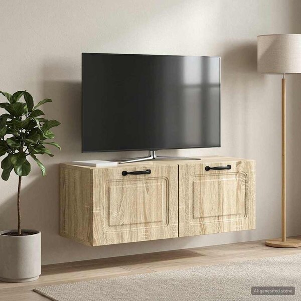 Fali TV szekrény Sonoma Tölgy 78,5 x 31 x 30 cm Szerelt Fa
