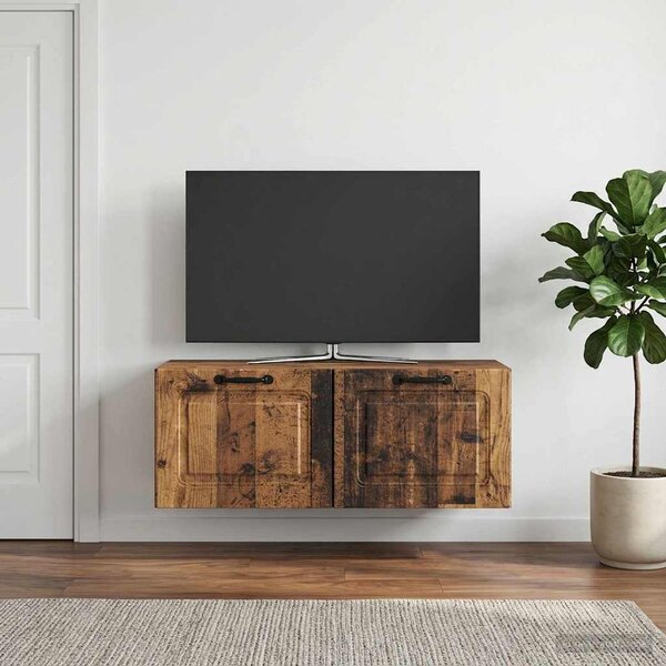 Fali TV szekrény Antik Fa 78,5 x 31 x 30 cm Szerelt Fa