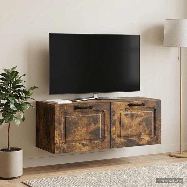 Fali TV szekrény Füstös Tölgy 78,5 x 31 x 30 cm Szerelt Fa
