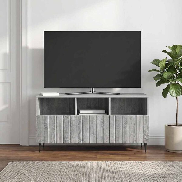 TV szekrény fiókkal Szürke Sonoma 102 x 34,5 x 50 cm Szerelt Fa