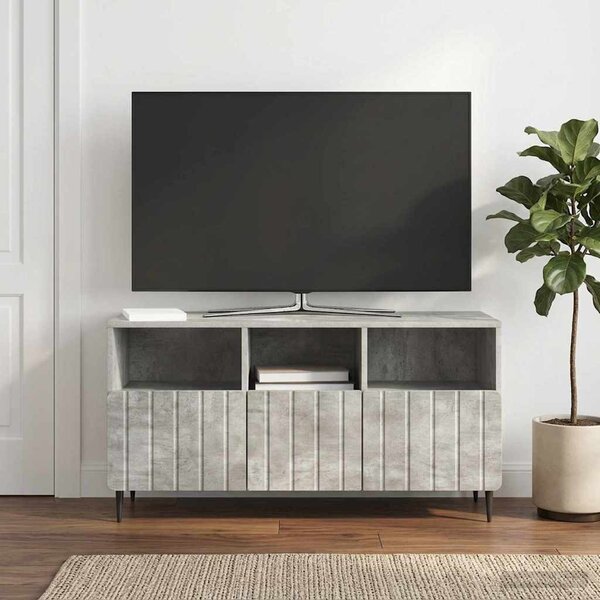TV szekrény fiókkal Betonszürke 102 x 34,5 x 50 cm Szerelt Fa
